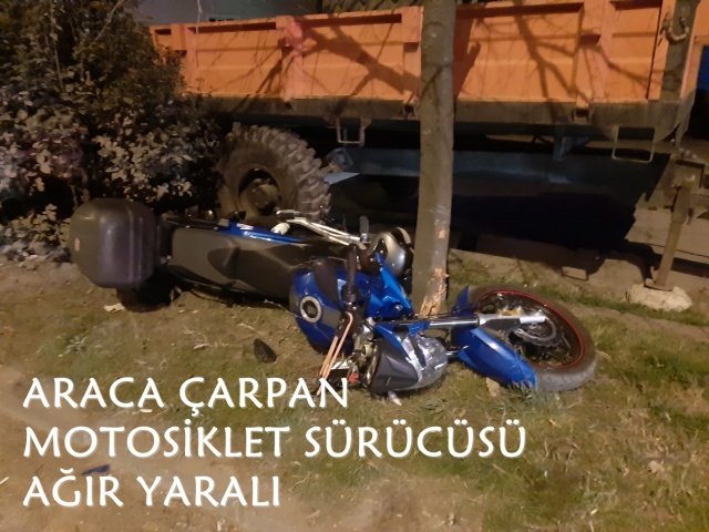Manisa İli Alaşehir İlçesi Piyadeler Mahallesi'nde 22.09.2021 günü saat:20.30 sıralarında O.D.(Erkek/1978) isimli motosiklet sürücüsü 45 Z 1299 plakalı motosikleti ile Alaşehir istikametinden Piyadeler Mahallesi istikametine doğru seyir halinde iken karşı istikametten gelen Y.K. (Erkek/1972) isimli sürücünün  32 ABT 148 plakalı aracına çarpması neticesinde ağır yaralanmış olup C.Savcısı'nın talimatı doğrultusunda tahkikata başlanılmıştır.