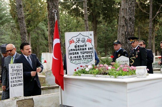 Demirci'de 18 Mart Şehitleri Anma Günü programı kapsamında Ziya Gökalp – Nurettin Kelem Ortaokulu tarafından anma programı düzenlendi.Programdan önce Şehit kabristanlığında Şehitlerimiz ziyaret edilerek dualar okundu.Daha sonra Ticaret ve Kültür Merkezi konferans salonunda Ziya Gökalp – Nurettin Kelem Ortaokulu tarafından düzenlenen anma programında duygusal anlar yaşanırken programa Demirci Kaymakamı Mutlu Akyol, Belediye Başkanı Selami Selçuk, İlçe Emniyet Müdürü Cenk Gedik, İlçe Jandarma Komutanı Jandarma Teğmen Okan Doğan, Gaziler, kurum amirleri, öğrenciler ve vatandaşlar katıldı.