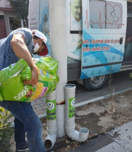 Saruhanlı Belediyesi Sağlık İşleri Müdürlüğü ekipleri, ilçenin bir çok yerinde bulunan sokak hayvanları beslenme ünitelerini kontrol ederek mama ve su miktarını artırdı. Ayrıca bazı mahallelere yeni beslenme üniteleri bırakıldı.