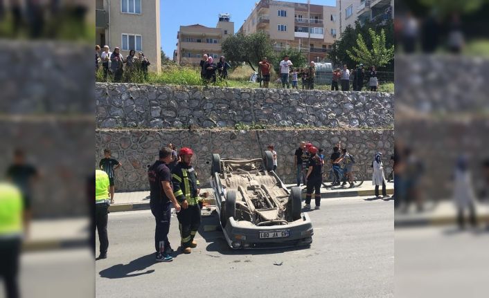 İstinat duvarını aşıp bir alt caddeye düştü 1 ağır yaralı