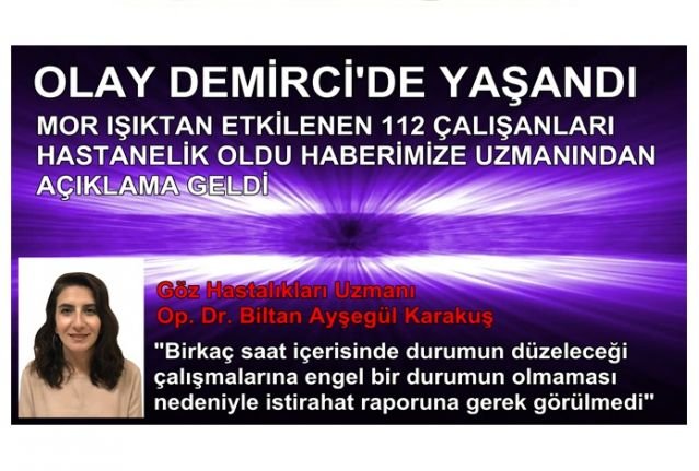 Mor ışık 112 çalışanlarını hastanelik etti haberimize uzmanından açıklama geldi