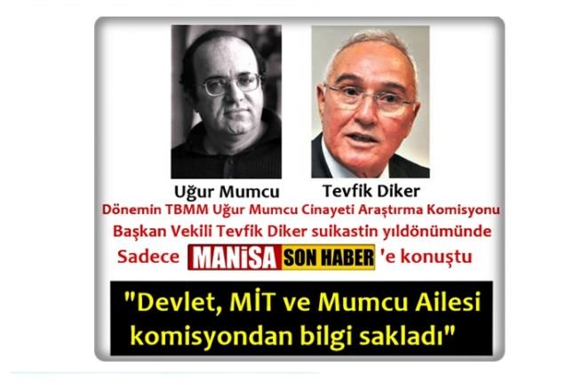 Uğur Mumcu suikastinin yıldönümünde Diker konuştu "Devlet, MİT ve Mumcu Ailesi  Komisyondan Bilgi Sakladı"