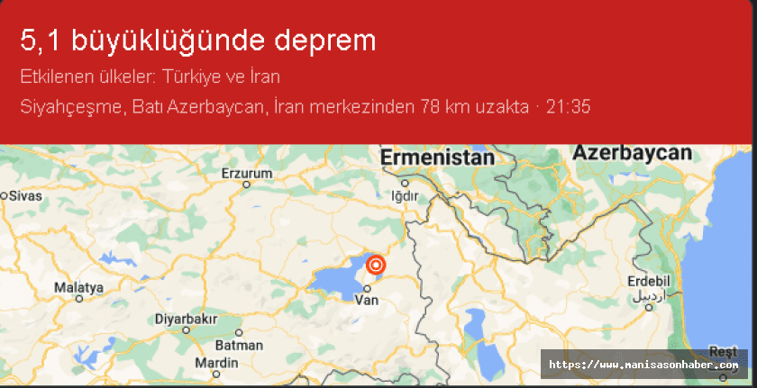 Son Dakika! Van'da 5.1 büyüklüğünde deprem meydana geldi