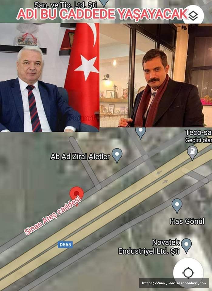 Sinan Ateş'in İsmi Saruhanlı'da Bir Caddeye Verildi