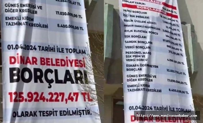 AKP'den CHP'ye geçen belediyenin borçlarını duvara astılar! Vatandaş tepkili