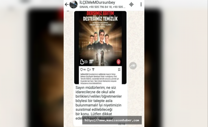 Veliler tepkili! Balıkesir’de okul temizliği desteğine Milli Eğitim’den engelleme!