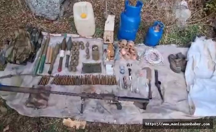 Pençe Kilit'te teröristlere ait silah ve malzemeler ele geçirildi