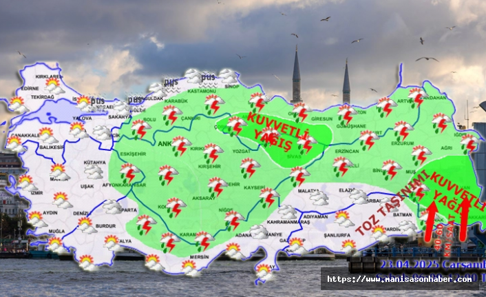 Kıyılar hariç Anadolu'ya kuvvetli uyarı! 23 Nisan'da yurtta hava nasıl olacak?