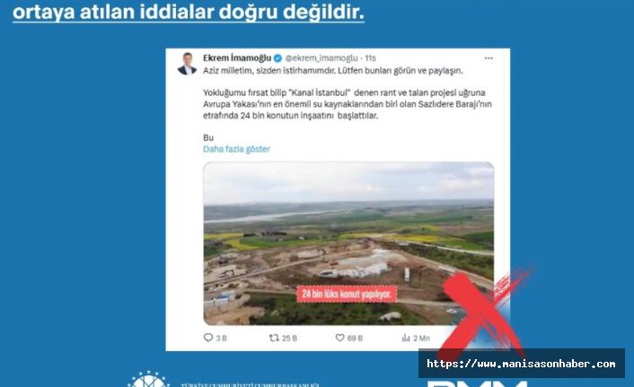 TOKİ'nin İstanbul Arnavutköy'deki konut projesi iddialarına yalanlama