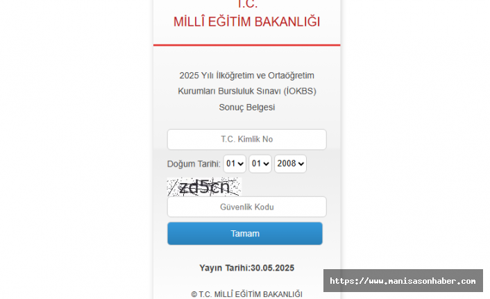 SONUÇLARI GÖRMEK İÇİN TIKLA.. MEB, 2025 Bursluluk Sınavı Sonuçlarını Açıkladı