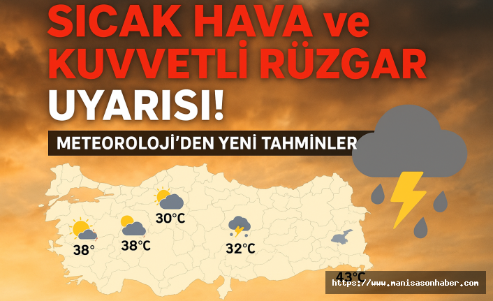 Meteoroloji uyardı : Sıcak Hava ve Kuvvetli Rüzgar Uyarısı!
