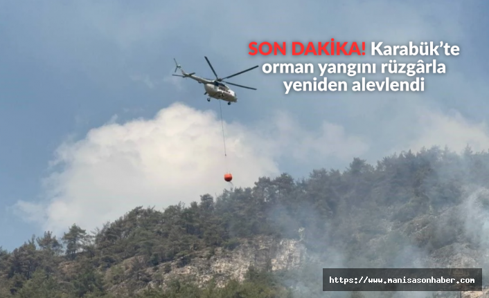 SON DAKİKA! Karabük’te orman yangını rüzgârla yeniden alevlendi