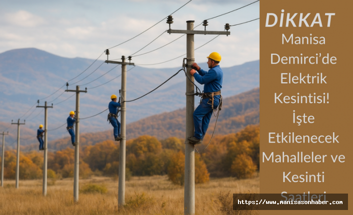 Manisa Demirci’de Elektrik Kesintisi: İşte Etkilenecek Mahalleler ve Kesinti Saatleri