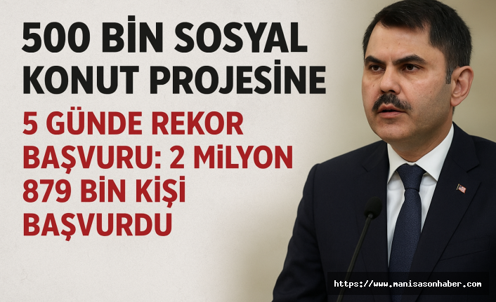 500 Bin Sosyal Konut Projesine 5 Günde Rekor Başvuru: 2 Milyon 879 Bin Kişi Başvurdu