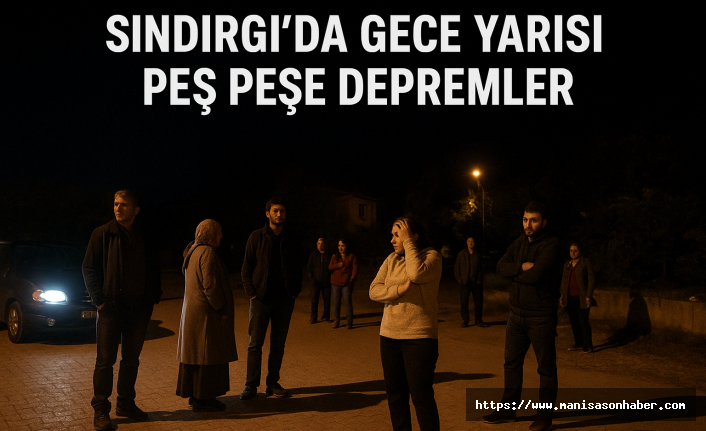 Sındırgı’da Gece Yarısı Peş Peşe Depremler: Bölgedeki Halk Sokaklara Döküldü
