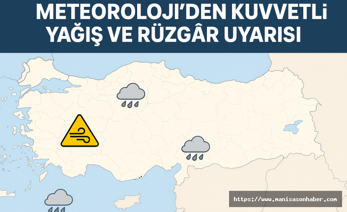 Meteoroloji’den Kuvvetli Yağış ve Rüzgâr Uyarısı: Çok Sayıda Bölgede Tedbir Çağrısı