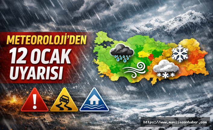 Meteoroloji’den 12 Ocak Uyarısı: Yağış, Fırtına ve Soğuk Hava Geliyor