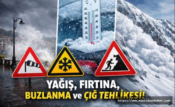 Meteoroloji’den Çok Sayıda Uyarı: Yağış, Fırtına, Buzlanma ve Çığ Tehlikesine Dikkat