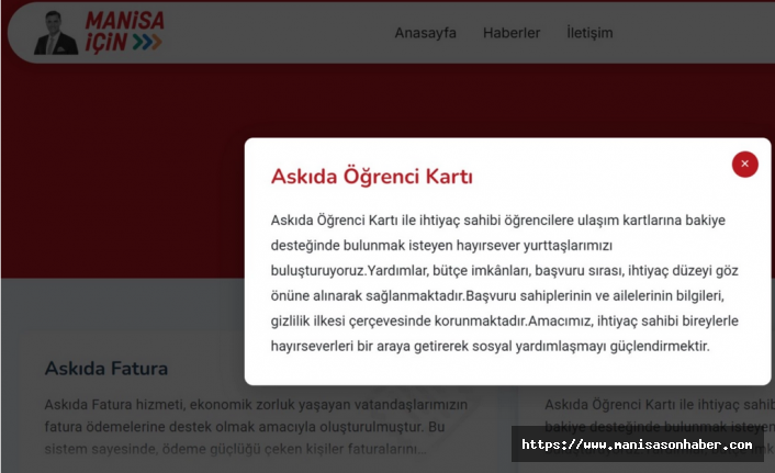 Manisa Büyükşehir’den Dijital Dayanışma: Askıda Fatura ve Askıda Öğrenci Kartı