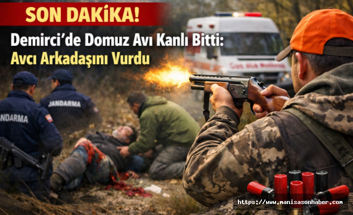 SON DAKİKA! Demirci’de Domuz Avı Kanlı Bitti: Avcı Arkadaşını Vurdu