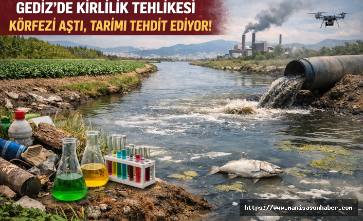 GEDİZ’DE ALARM: KİRLİLİK KÖRFEZİ AŞTI, TARIMI TEHDİT EDİYOR