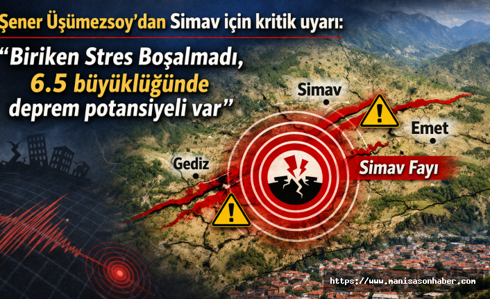 Şener Üşümezsoy’dan Simav için kritik uyarı: “Biriken Stres Boşalmadı, 6.5 büyüklüğünde deprem potansiyeli var”
