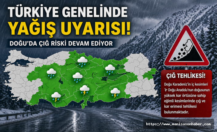 Türkiye Genelinde Yağış Uyarısı! Doğu’da Çığ Riski Devam Ediyor