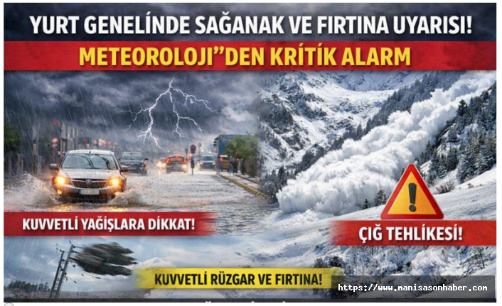 Yurt genelinde sağanak ve fırtına uyarısı: Meteoroloji’den kritik alarm