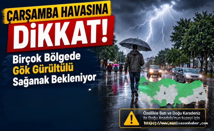 Çarşamba Havasına Dikkat! Birçok Bölgede Gök Gürültülü Sağanak Bekleniyor