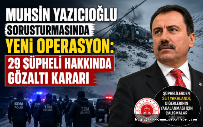 Muhsin Yazıcıoğlu Soruşturmasında Yeni Operasyon: 29 Şüpheli Hakkında Gözaltı Kararı