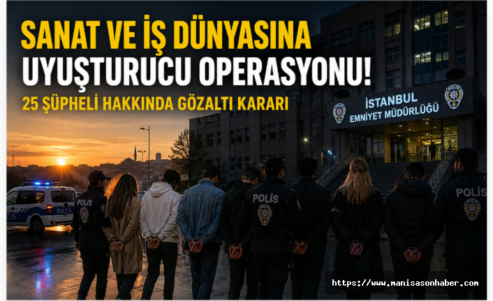 Sanat ve İş Dünyasına Uyuşturucu Operasyonu! 25 Şüpheli Hakkında Gözaltı Kararı