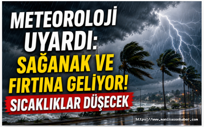 Meteoroloji Uyardı: Sağanak ve Fırtına Geliyor! Sıcaklıklar Düşecek