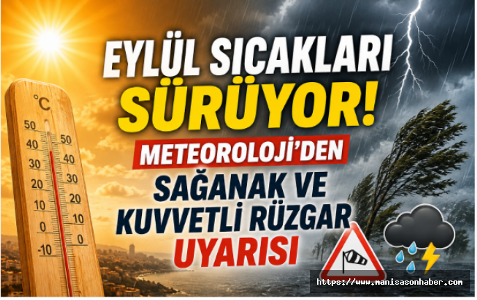 Eylül Sıcakları Sürüyor! Meteoroloji’den Sağanak ve Kuvvetli Rüzgar Uyarısı