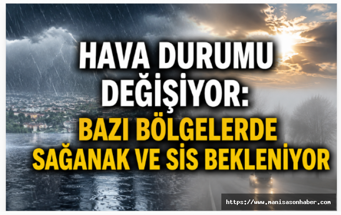 Hava Durumu Değişiyor: Bazı Bölgelerde Sağanak ve Sis Bekleniyor