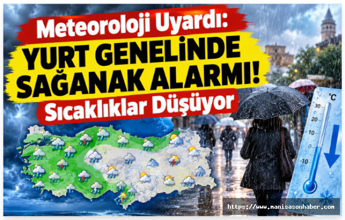 Meteoroloji Uyardı: Yurt Genelinde Sağanak Alarmı! Sıcaklıklar Düşüyor
