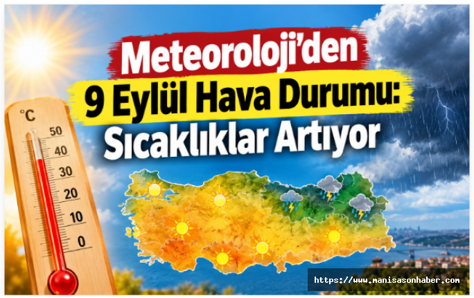 Meteoroloji’den 9 Eylül Hava Durumu: Sıcaklıklar Artıyor!