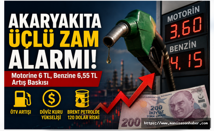Akaryakıta Üçlü Zam Alarmı! Motorine 6 TL, Benzine 6,55 TL Artış Baskısı