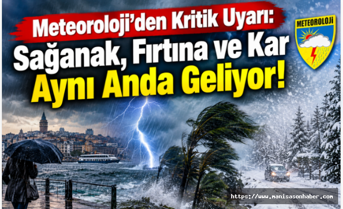 Meteoroloji’den Kritik Uyarı: Sağanak, Fırtına ve Kar Aynı Anda Geliyor!
