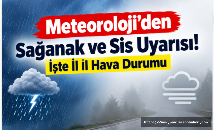 Meteoroloji’den Sağanak ve Sis Uyarısı! İşte İl İl Hava Durumu