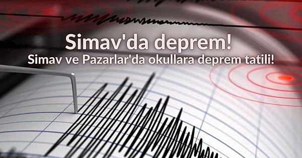 Simav'da deprem! Simav ve Pazarlar'da okullara deprem tatili!