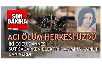 İki çocuk annesi süt sağma makinesinden elektrik akımına kapılıp can verdi
