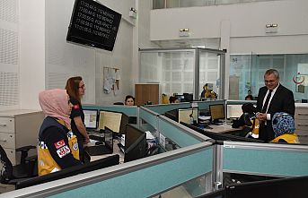 Vali Deniz, 112 Acil Çağrı Merkezini Ziyaret Etti