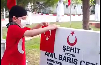 Demircili şehidin 23 Nisan'da ziyaretçisi 6 yaşındaki öğrenci oldu