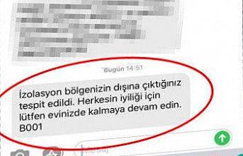 Evden çıkınca bu mesaj gidiyor