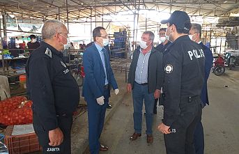 Kaymakam Pazaryerinde Koronavirüsü Tedbirlerini Denetledi