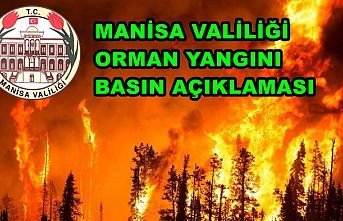 Son Dakika! Manisa Valiliği Orman Yangını Açıklaması