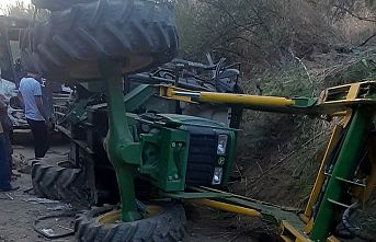Traktör 20 Metre yükseklikten uçtu