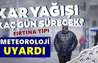 Meteoroloji fırtına ve tipi için uyardı!