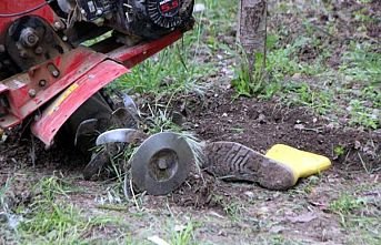 Demirci ilçesinde çapa motoru kazasında 1 kişi yaralandı