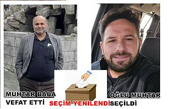 Muhtar baba öldü seçim yenilendi oğlu muhtar seçildi